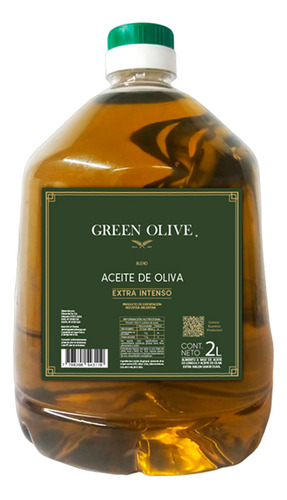 Green Olive Oliva Mezcla Sabor Extra Virgen Intenso X 2 litros