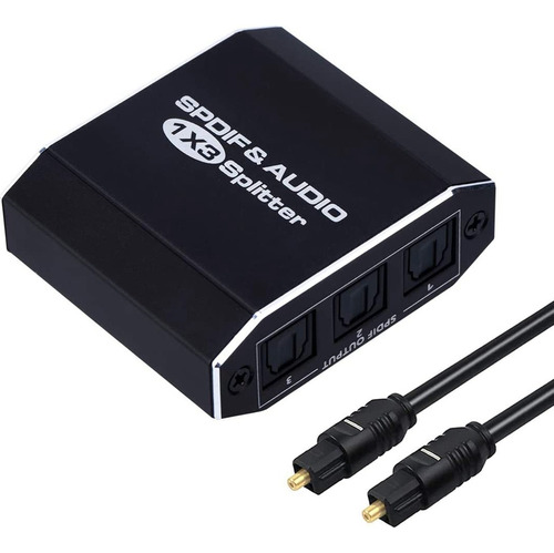 Bien Divisor De Audio Óptico Digital 1x3, Spdif Toslink