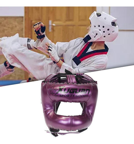 Casco De Boxeo Protección Para La Cabeza Púrpura S
