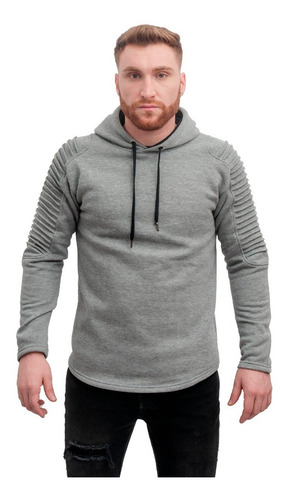 Imagen 1 de 10 de Buzo Hombre Friza Algodon Canguro Entallado Slimfit Sudadera Moda A21
