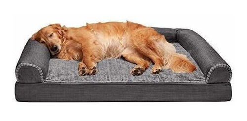 Furhaven Pet - Sofa Ortopedico De Felpa, Colchon Ergonomico