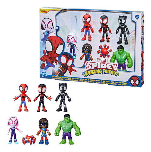 Pack De Colección De Figuras Equipo Spidey Y Sus Amigos