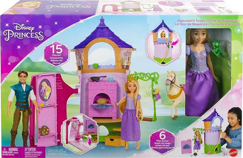 Disney Princess - Torre De Rapunzel - 15 Accesorios Y Muñeca
