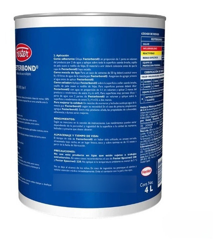 Adhesivo Para Concreto Fester Festerbond 4l