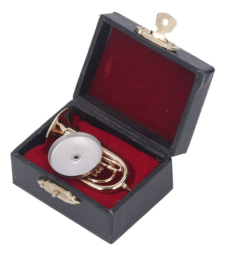 Mini Eufônio Banhado A Ouro Em Latão Modelo Tuba Toy