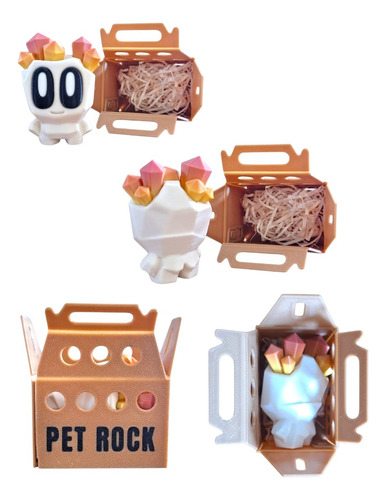 Juguete Pet Rock - Figura 3d, Mascota Piedra Simple Rock Sentado