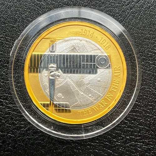 Moeda 2 Pounds 2017 Prata Proof - Guerra No Ar - Inglaterra (Usado)