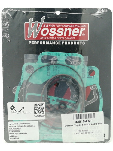 Juego De Empaques De Cilindro Para Kawasaki Kx250 2005-2008