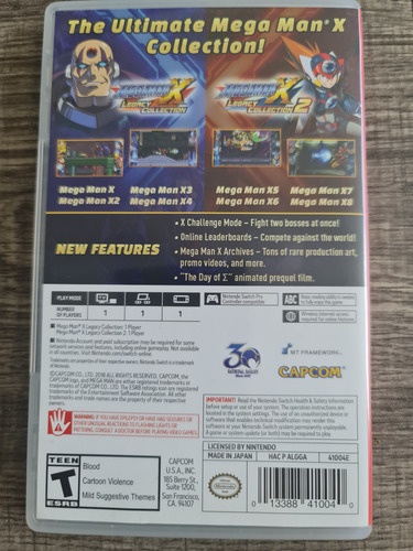 Megaman X Legacy Collection - Nintendo Switch Físico (Usado)