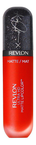 Labial Líquido Ashley Ultra Hd Matte Hot In Here Revlon Acabado Cremoso Color Hot In Here
