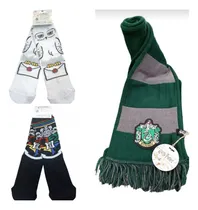 Comprar Bufanda Harry Potter Slytherin Combo Oficial + 2 Pares De Me Combo Bufanda Mas Medias