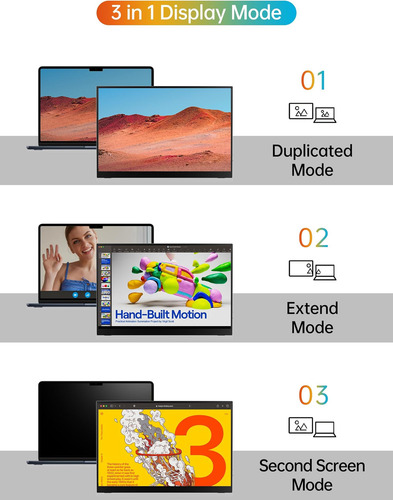 Wgk Portable De 14 Pulgadas Fhd1200p Ultra-slim Monitor Port