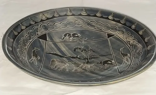 Antiguo Centro De Mesa Frutera Piedra Tallada Bellísima ! (Usado)