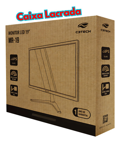 Monitor C3tech Mr-19 19 Polegadas Led Hdmi Vga Preto