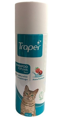 Shampoo Espuma Seca Para Gato Aroma Frambuesa 170ml Traper