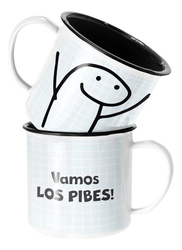 Taza Enlozada Lechera Vamos Los Pibes! Messi Argentina