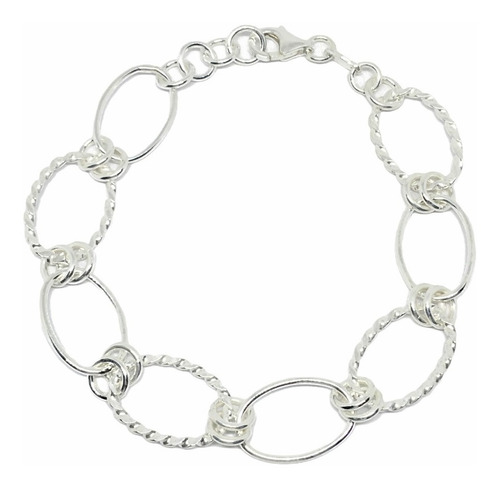 Imagen 2 de 7 de Pulsera De Plata 925 Para Mujer (arg60036)