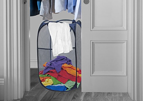 Cesto Para Ropa Plegable De Malla Transpirable Azul 2 Pzas