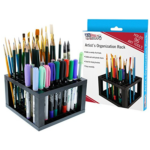 U.s. Art Supply Porta Lápices Y Pinceles De Plástico Con 9