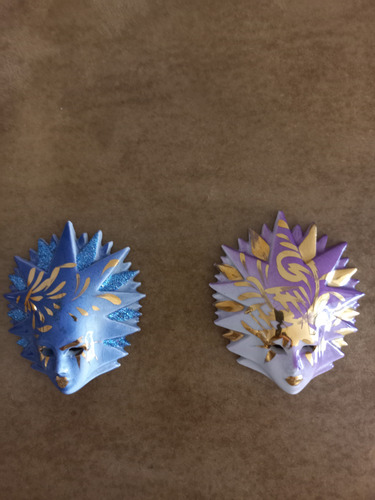 Máscara De Carnaval De Venecia Decorativa En Porcelana Azul (Usado)