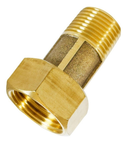 Niple Medidor De Agua Conector Bronce Tuerca 1/2 X 3/4 Origi