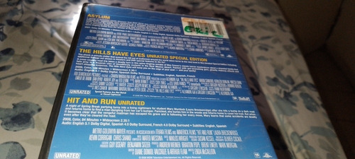 Películas Triple Feature Dvd Asylum, The Hills Have Eyes