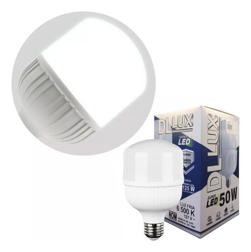 Foco Led Ahorrador Tipo Bala Industrial Luz Fría 50w T3785