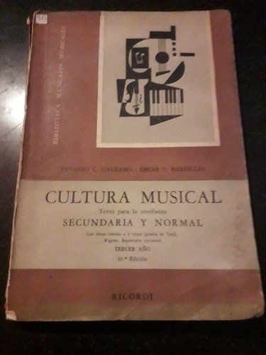 Libro Cultura Musical Ernesto Galeano Oscar Bareilles 