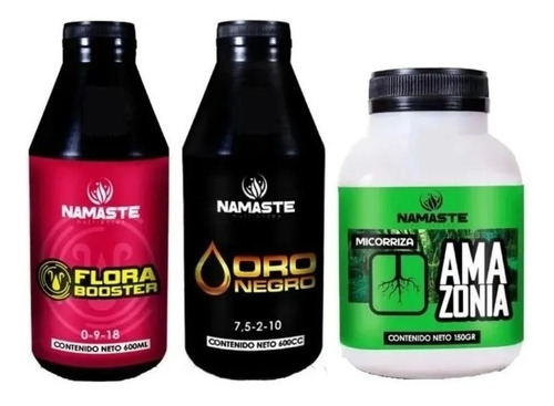 Imagen 1 de 10 de Combo Namaste Oro Negro 600 Flora Booster 600 + Amazonia 300