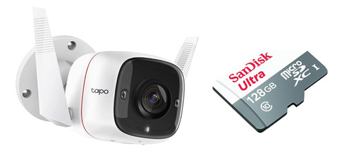 Câmera Ip Wi-fi Tp-link Outdoor Tapo C310 + Cartão Sd 128gb