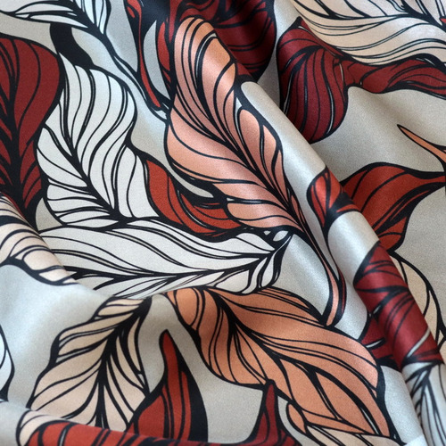 Lenço De Seda 100% De Qualidade Incomparável, 65x65cm, Impre