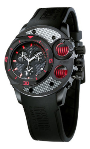 Reloj Offshore Comando Off Shore Limited Estrene Correa Negro Bisel Negro Fondo Negro