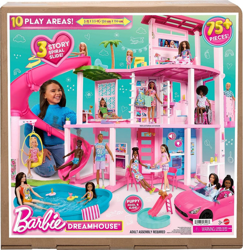 Casa De Barbie Dreamhouse 2023 Con Mas De 75 Piezas