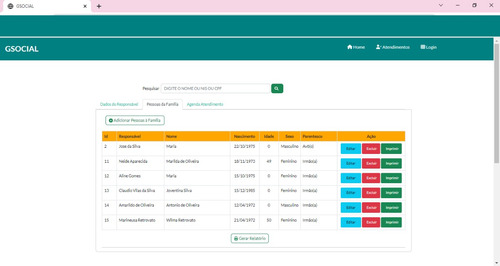 Sistema Web Controle Gestão Assistência Social