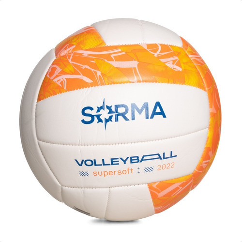 Pelota De Voley Numero 5 Marca Sorma Color Blanco y naranja