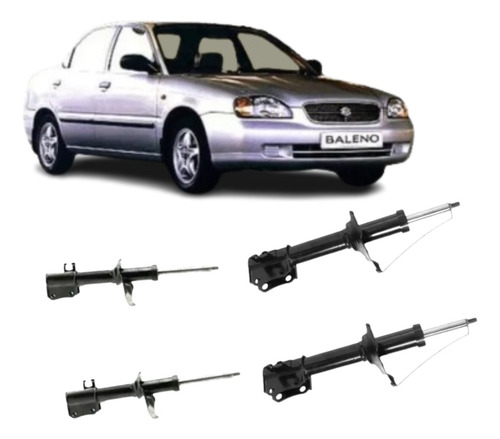 Kit X4 Amortiguadores Suzuki Baleno Año 1996 A 2000
