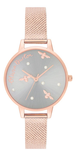 Reloj Olivia Burton Dama Color Oro Rosa Ob16pq04 - S007