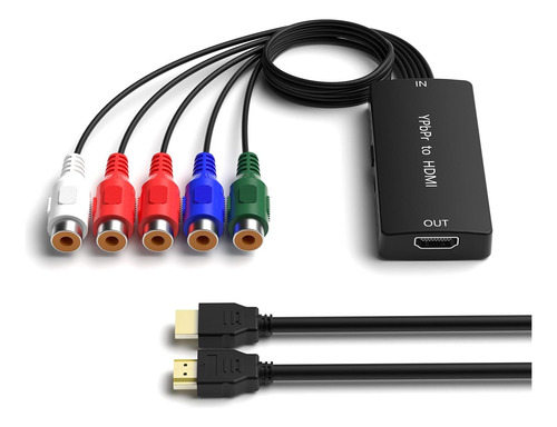 Dingsun Componente A Hdmi Convertidor, Ypbpr/rgb+r/l A...