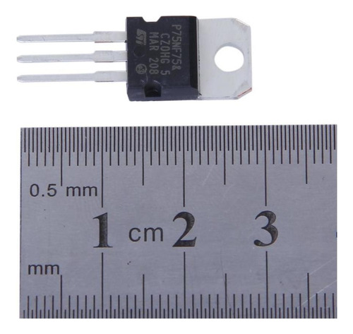 5pcs Mosfet N De Potencia P75nf75 80a Paquete De 75v