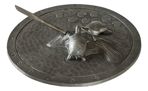 Montague Productos De Metal Turtle Sundial, Sueco Hierro