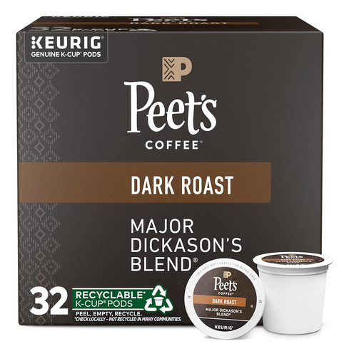 Peet´s Major Dickansons Dark K-cup 32pc.