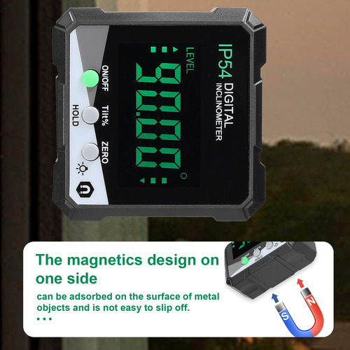 Mibee Ip54 Inclinómetro Digital Portátil Retroiluminación Lcd Transportador Medidor De Pendiente Regla De Ángulo Magnetismo Transportador Multifuncional
