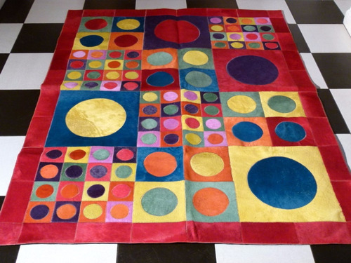 Imagen 2 de 2 de Alfombra Patchwork Cuero Vaca Con Pelo Color 1,4 M X 1,8 M