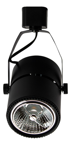 Trilho Eletrificado Preto 1m + 4 Spots Para Ar70 + Led 4,8w