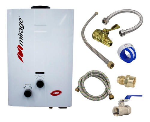 Boiler De Paso Flux Mirage 6 Litros Gas N/lp Kit Instalación