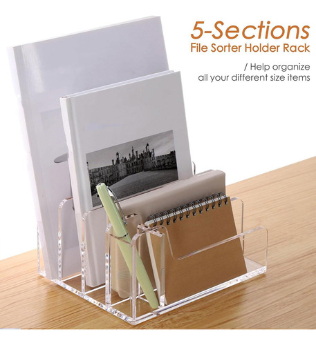 Organizador De Archivos De Escritorio De Acrílico, Soporte