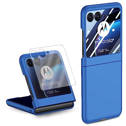 Funda Para Motorola Razr Plus 2023 Policarbonato Slim Azul