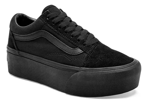 comprar Tenis Vans Old Skool Platform Negro Original 22\u002F26