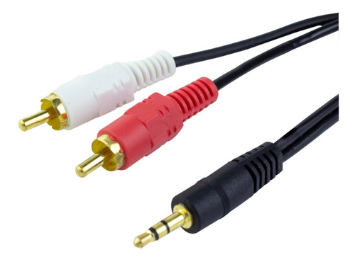 Imagen 2 de 6 de Cable Rca A Auxiliar 3.5mm Adaptador De Audio 1.5 Metros