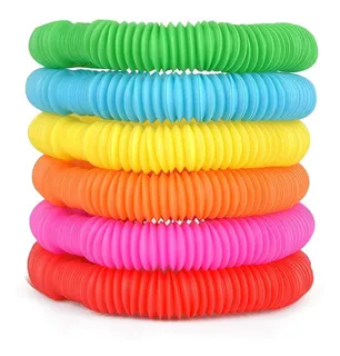 3 Poptube Tubo Fidget Tube Toys Folding Pop It Cor Colorido